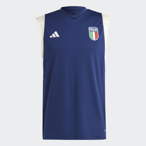 Maillot Sans Manches Adidas Italy Tiro 23 Bleu Foncé