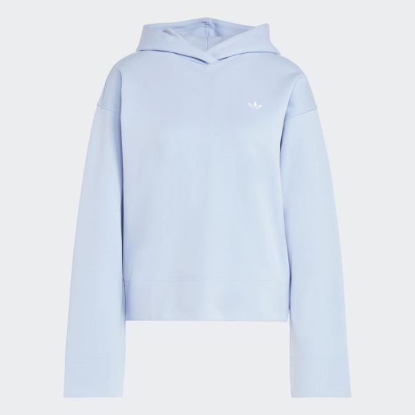 Sweat à Capuche Court Premium Essentials Bleu Aube Adidas