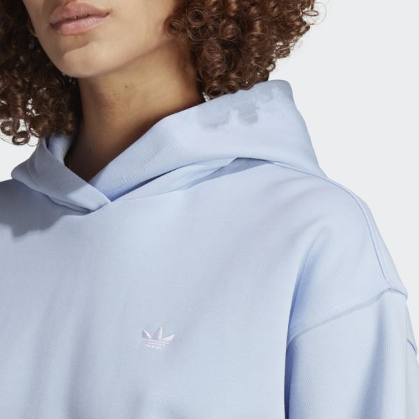 Sweat à Capuche Court Premium Essentials Bleu Aube Adidas