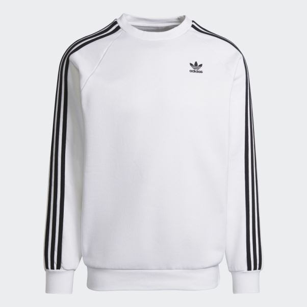 Sweat Adicolor Classics 3-stripes Crew Blanc Adidas