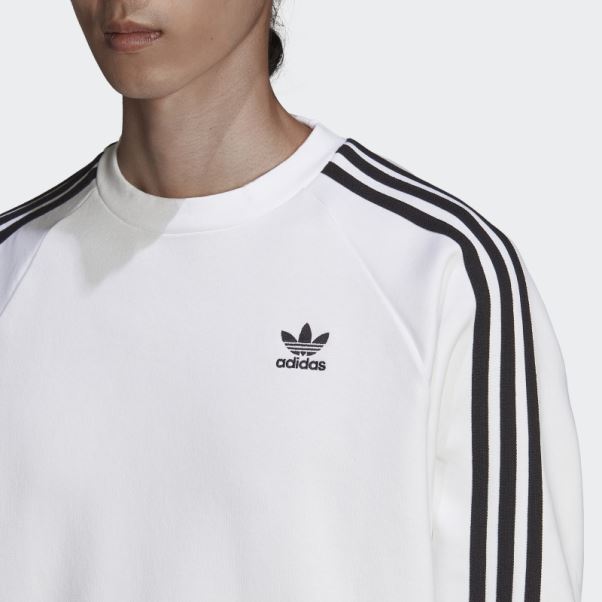 Sweat Adicolor Classics 3-stripes Crew Blanc Adidas