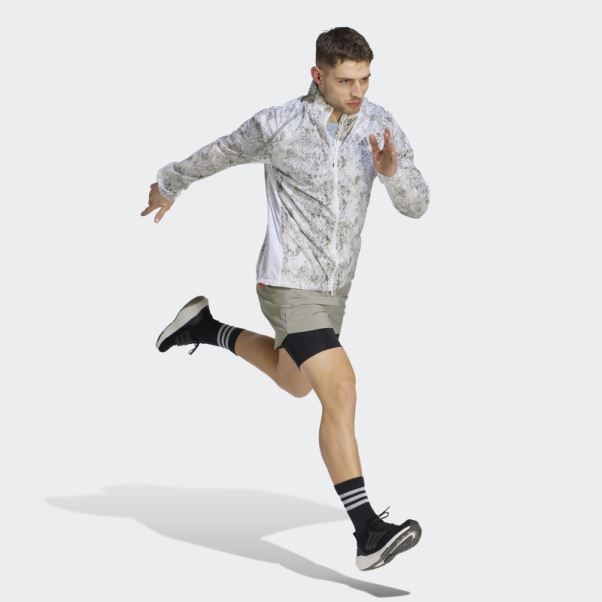 Conçu Pour Le Running Short 2 En 1 Adidas Silver Pebble