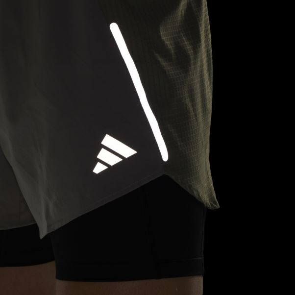 Conçu Pour Le Running Short 2 En 1 Adidas Silver Pebble