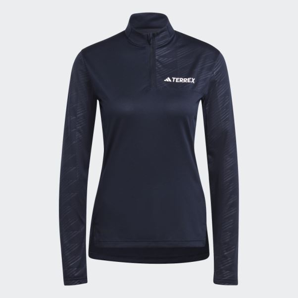 T-shirt à Manches Longues Demi-zip Terrex Multi Adidas Ink