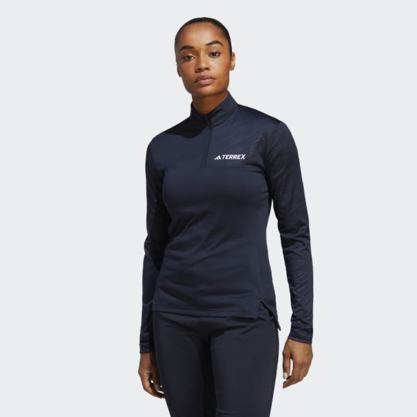 Encre Terrex Multi Haut à Manches Longues Demi-zip Adidas