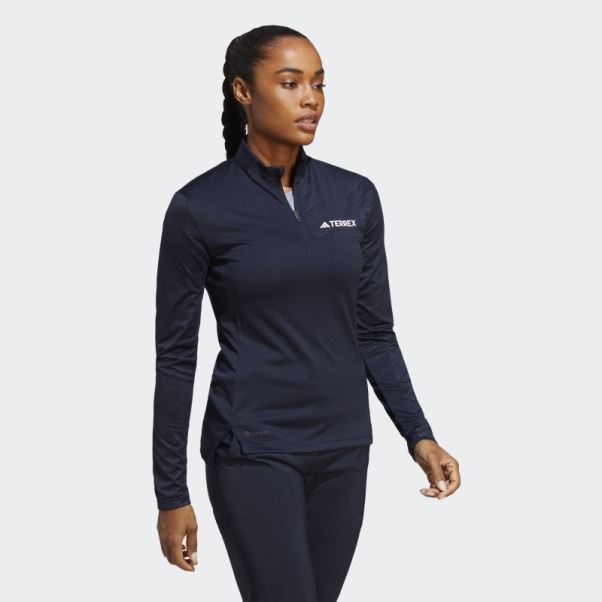 Encre Terrex Multi Haut à Manches Longues Demi-zip Adidas