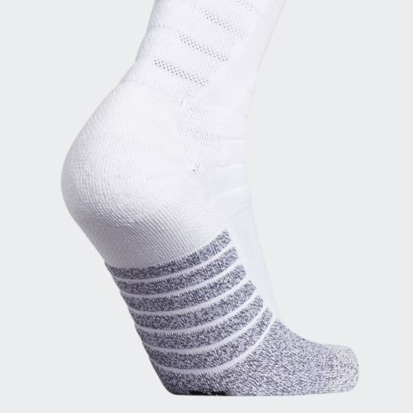 Chaussettes Mi-mollet Matelassées Adidas Adizero Football Blanches