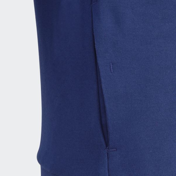 Haut De Survêtement à Capuche Zippé à 3 Bandes Adidas Future Icons Bleu Foncé