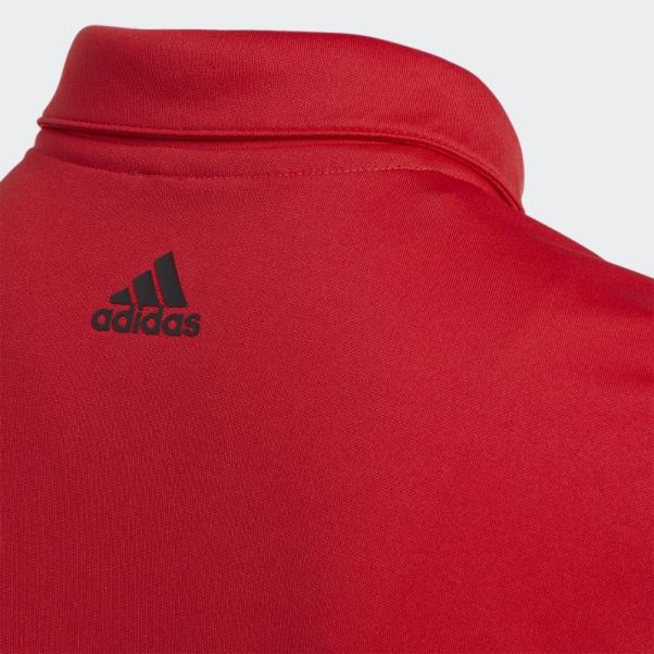 Polo 3 Bandes Adidas Rouge