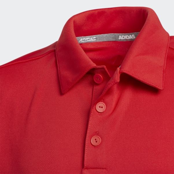 Polo 3 Bandes Adidas Rouge