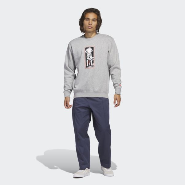 Sweat Ras Du Cou Graphique Shmoofoil Gris Moyen Adidas