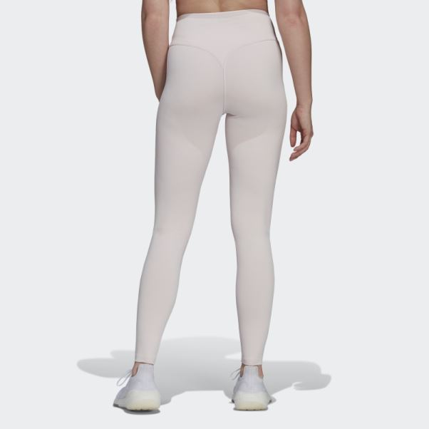 Adidas Hyperglam Aeroready Collant D'entraînement Taille Haute Rose