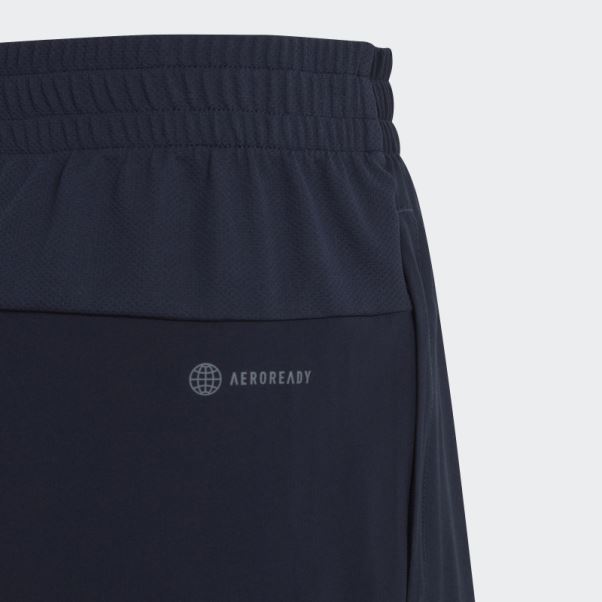 Adidas Aeroready 3-stripes Short Tissé Argent élégant
