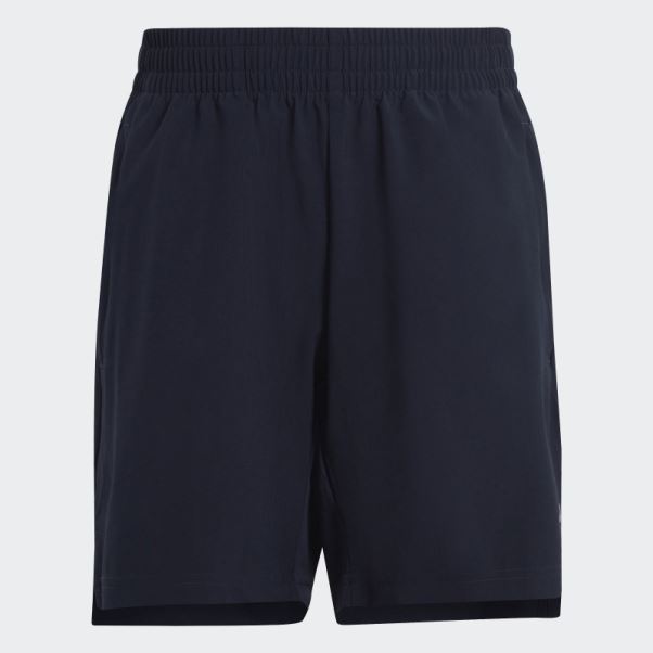 Adidas Short Tissé Aeroready 3 Bandes Argent