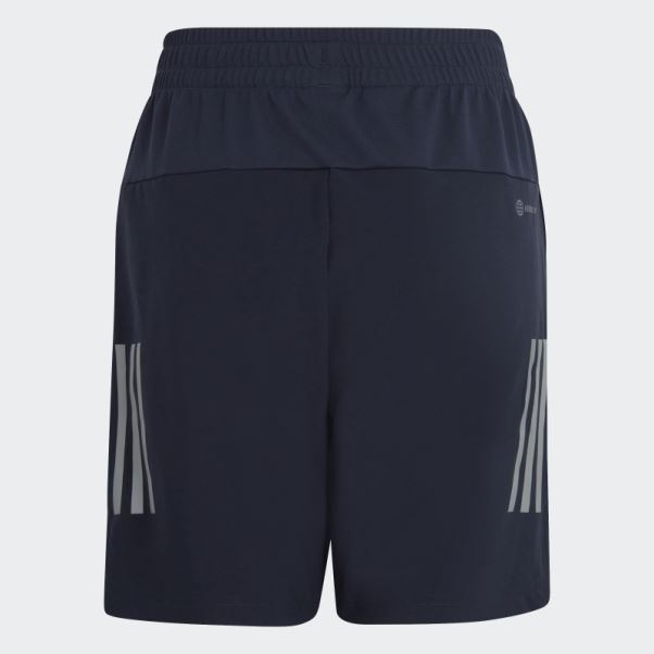 Adidas Short Tissé Aeroready 3 Bandes Argent