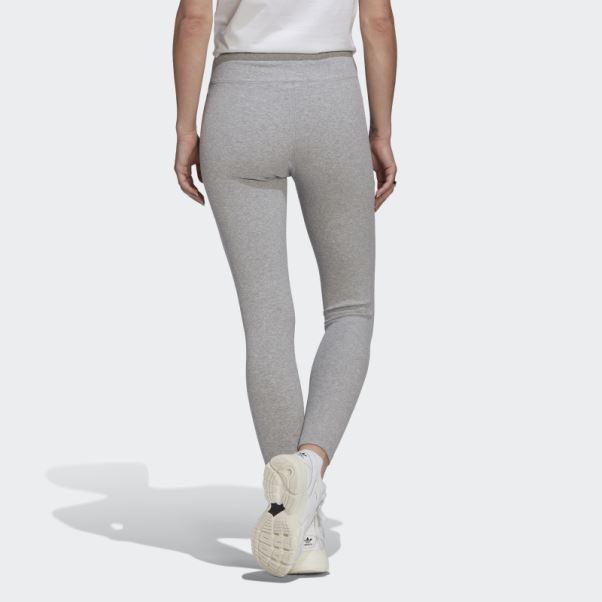 Legging Adicolor Essentials+ Côtelé 7/8 Gris Moyen Adidas