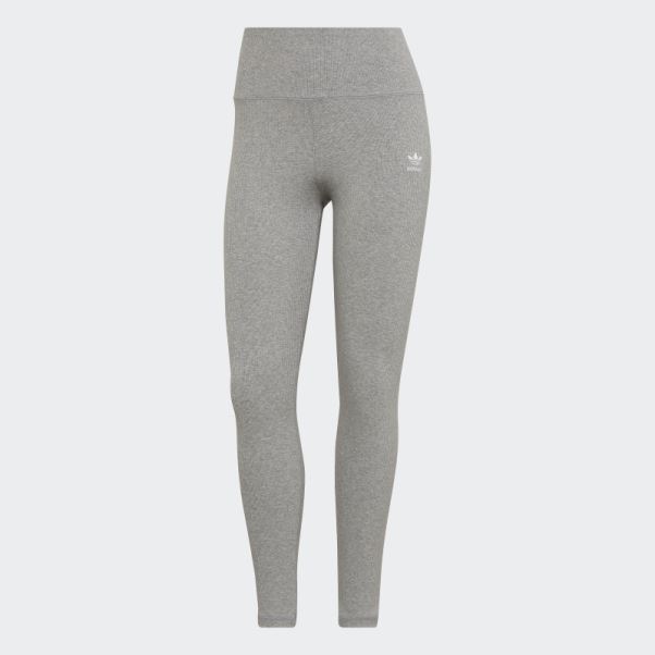 Legging Adicolor Essentials+ Côtelé 7/8 Gris Moyen Adidas