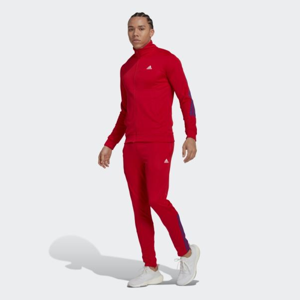 Survêtement Adidas Slim Zippé Rouge