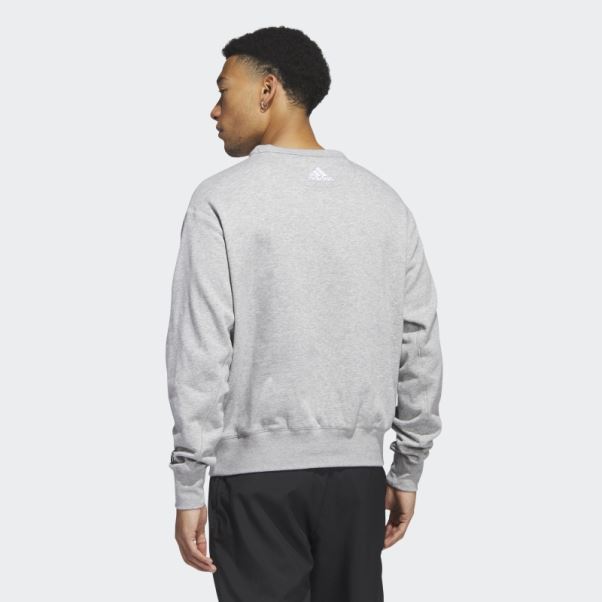 Sweat Gris Moyen Adidas Stars Vintage Crew