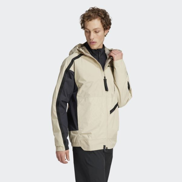 Terrex Utilitas Rain.rdy Veste De Pluie 2,5 Couches Savane Adidas