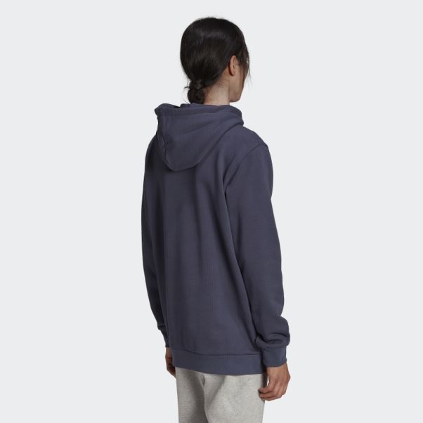 Sweat à Capuche Adidas Adicolor Classics Trèfle Bleu Marine