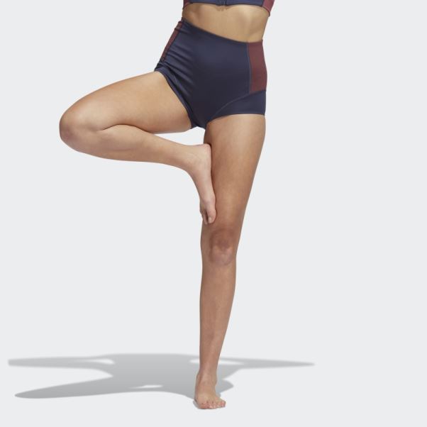 Short De Yoga Adidas Bleu Marine