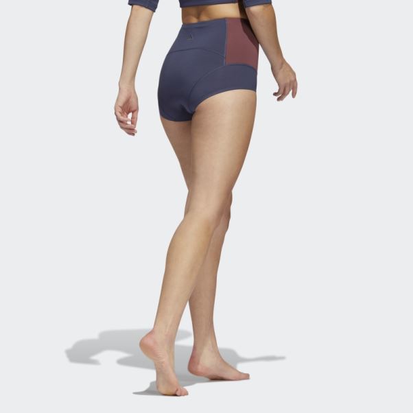 Short De Yoga Adidas Bleu Marine