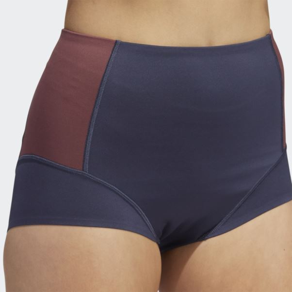 Short De Yoga Adidas Bleu Marine