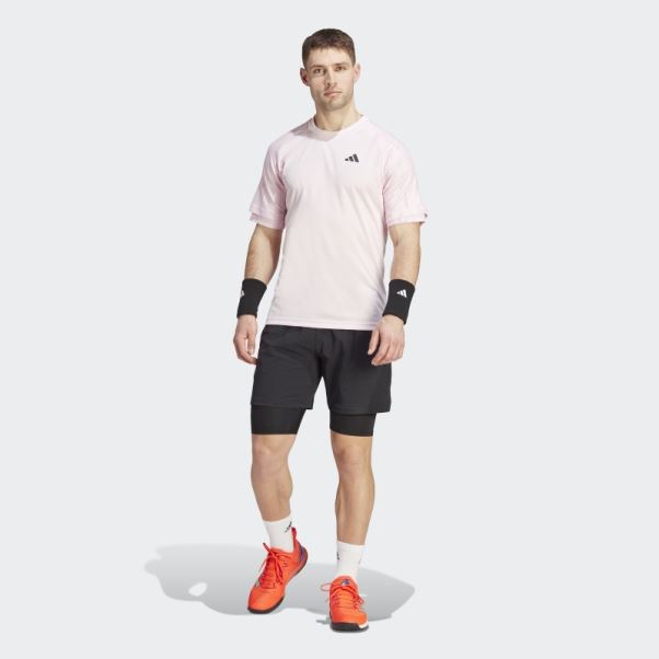 Melbourne Tennis Heat.rdy Tee Raglan Rose Adidas