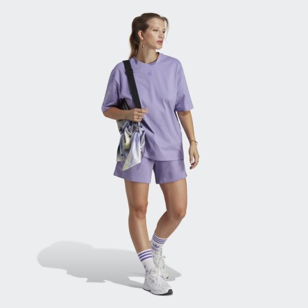 Short Adicolor Essentials French Terry Adidas Lilas