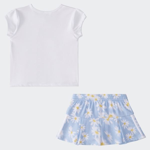 Adidas Igss Tee Ft Aop Jupe-short Ensemble Blanc