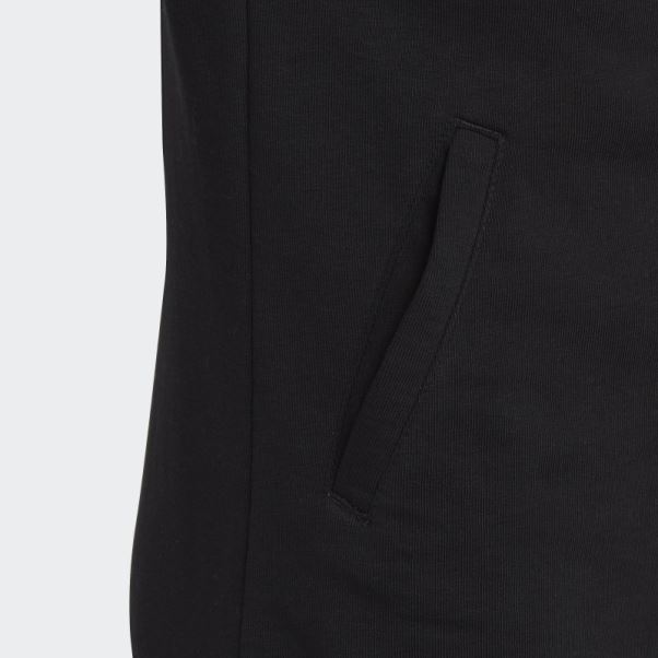 Sweat à Capuche Zippé à 3 Bandes Essentials Adidas Noir