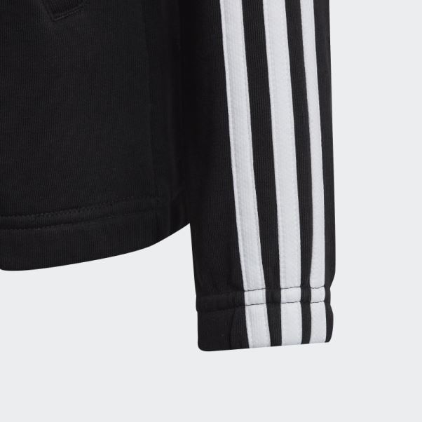 Sweat à Capuche Zippé à 3 Bandes Essentials Adidas Noir