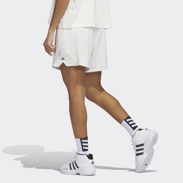 Short De Basket Adidas Select Blanc