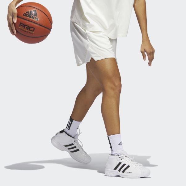 Short De Basket Adidas Select Blanc
