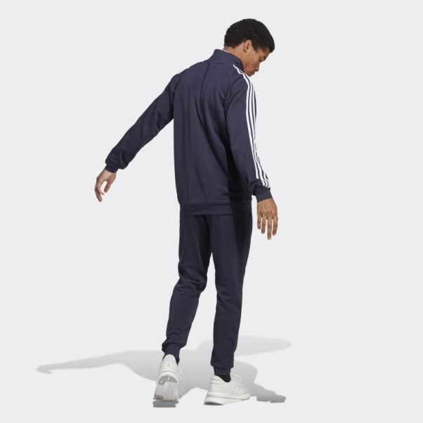 Survêtement Basic 3 Bandes French Terry Encre Adidas