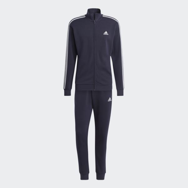 Survêtement Basic 3 Bandes French Terry Encre Adidas