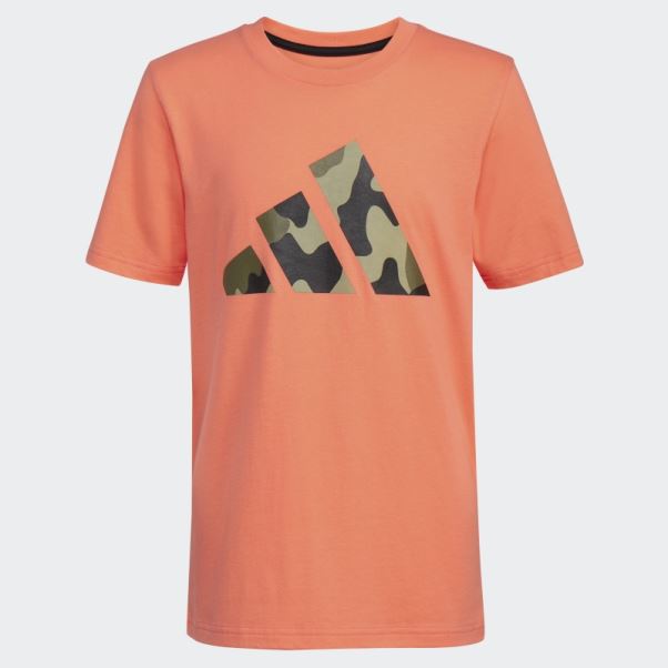 Tee Shirt Camo Logo Corail Adidas