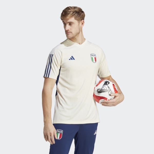 Adidas Italie Tiro 23 Maillot D'entrainement Blanc
