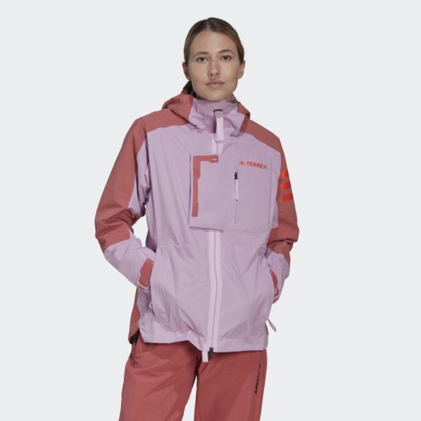 Veste De Randonnée Adidas Lilas Terrex Xploric Rain.rdy