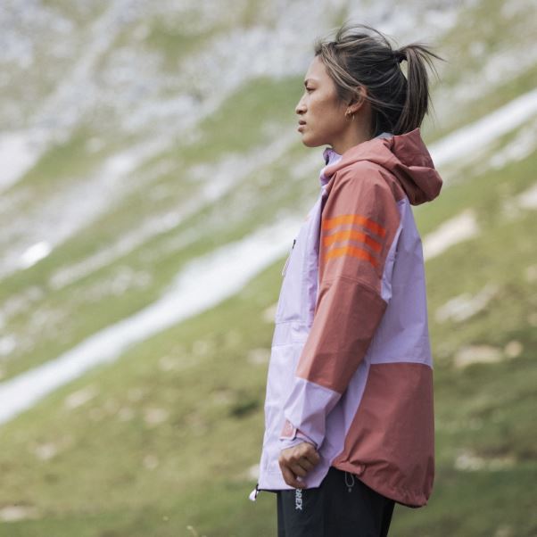 Veste De Randonnée Adidas Lilas Terrex Xploric Rain.rdy