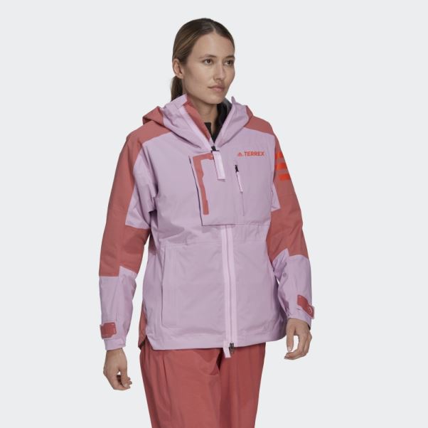 Veste De Randonnée Adidas Lilas Terrex Xploric Rain.rdy