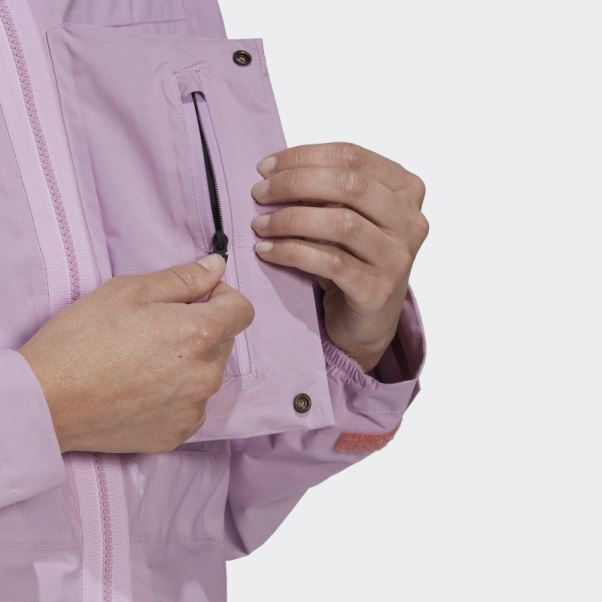 Veste De Randonnée Adidas Lilas Terrex Xploric Rain.rdy