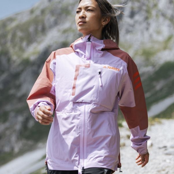 Veste De Randonnée Adidas Lilas Terrex Xploric Rain.rdy