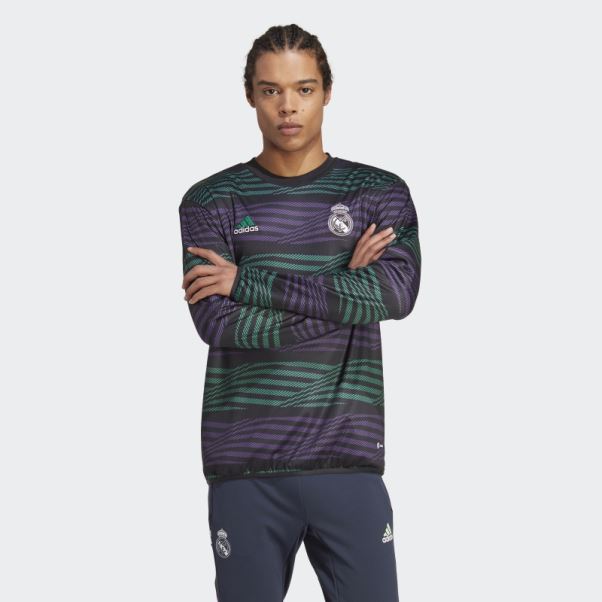 Maillot D'avant-match Real Madrid Noir Adidas