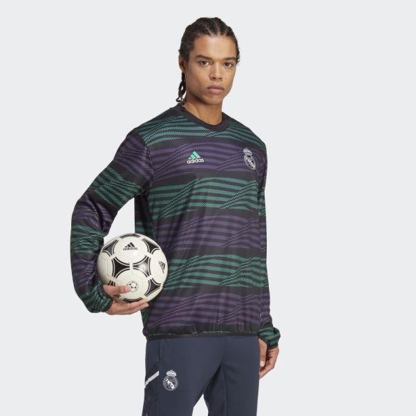 Maillot D'avant-match Real Madrid Noir Adidas