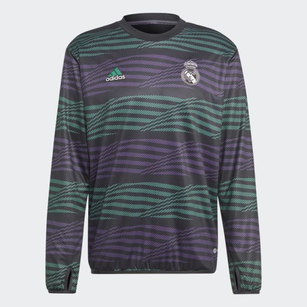 Maillot D'avant-match Real Madrid Noir Adidas
