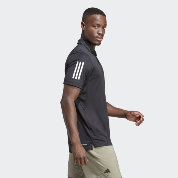 Polo De Tennis Adidas Club 3 Bandes Noir