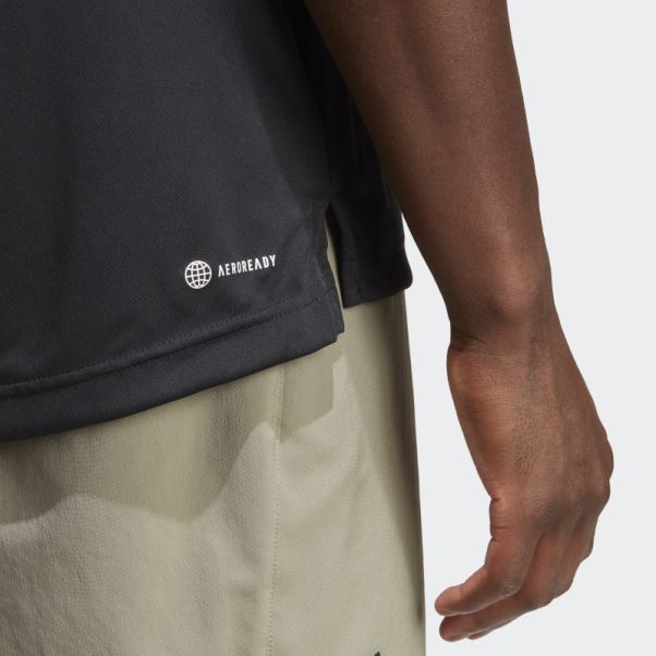 Polo De Tennis Adidas Club 3 Bandes Noir