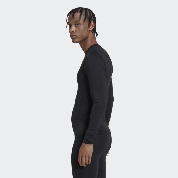 Adidas Techfit Training T-shirt Manches Longues Noir